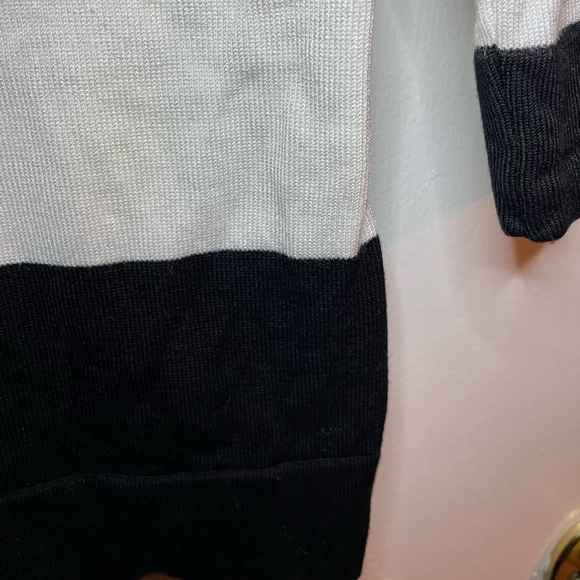 Ampersand & Ave black and off white block stripe sweater XL - Picture 12 of 13